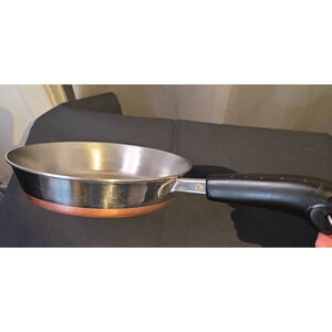 Vintage Revere Ware 8 inch Skillet Frying Pan Copper Bottom - No Lid
